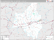 Bloomsburg-Berwick Wall Map Premium Style